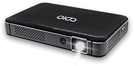 APIO Resolution 1080p Auto Focus, 400 ANSI Lumen DLP Pro Pocket Projector with HDMI/Type C Supports, Built-in Rechargeable Battery and Speakers for Streaming Movies, Laptops, Phones, Home & Outdoor
