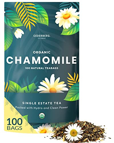 Organic Chamomile Tea — 100 Tea Bags | Organic Herbal Tea From Single Origin | Eco-Friendly Tea Bags | Non-GMO Caffeine Free Tea With Zero Sugar | Cederberg Tea Company