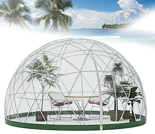 FURLOU Blasenzelt-Kuppelhaus, Garten-Iglu-Kuppel, aufblasbares Blasen-Iglu-Zelt für den Außenbereich, 12-Fuß-Kuppelhaus-Campingzelt, für Hinterhofterrassen, Essen im Freien, Hinterhof-Camping