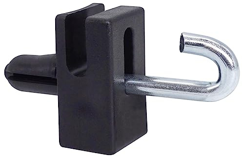 SKIR'CO (20 pcs) Black Fence Clips, Plastic Clips for Mesh Fences, Pin Fixed Fence Wire Holders, Clips for Wire Fencing, RAL 9005 Colour