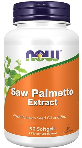 Now Foods, Saw Palmetto Extract (Extrait de Palmier Nain), 80mg, 90 Capsules molles, Sans Soja, Sans Gluten, Sans OGM