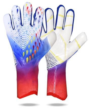 OLYSPM Torwarthandschuhe Kinder Torwarthandschuhe Herren mit Rutschfester Latex Handfläche,Atmungsaktive und Abriebfeste Kinder Torwarthandschuhe,Größe 6/7/8/9/10