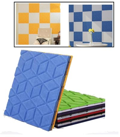Akustikschaumstoff, Akustisch Schaumstoffplatte, Selbstklebend Schallabsorbierende Paneele Polyester Akustikplatten Klavierzimmer Lärmreduzierungsplatten For Bürotür 10er-Pack ( Farbe : Weiß , Größe :