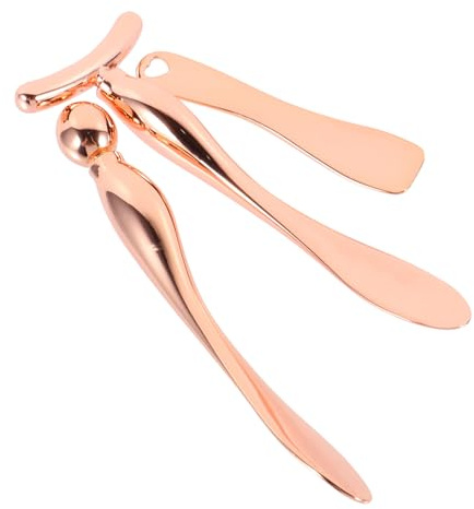 Angoily 3stücke Multifunktions Augenmassage Löffel Metall Creme Schaufel Gesicht Kosmetik Tool Für Make-up-tools Und Diy Pflege