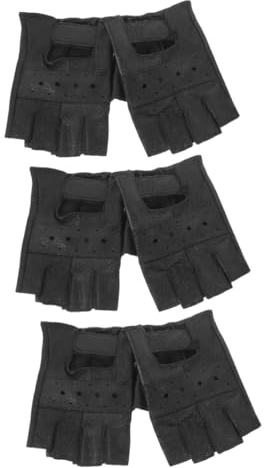 INOOMP 3paare Halbfinger Fahrradhandschuhe Für Fitness Und Sporthandschuhe Mit - Für Radfahren Training Und Outdoor-aktivitäten Für Feuchtigkeit Und Schweiß