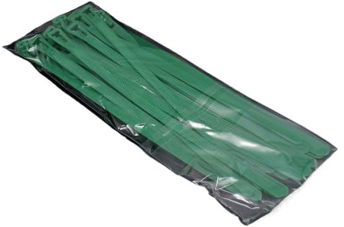 25Pcs Plastic Reusable Cable Zip Ties 8 * 200/250/300/450 Releasable Nylon May Loose 8/10 Inch Recycle Detachable Bundle (Color : Green, Size : 8x600mm)