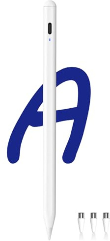 Stylus Stift für A11+/A9+ Tablet Power-Display Android Tablet Stift POM Feder Stift Type-C Schnellladung Stylus Pen Kompatibel mit Switch 2/Samsung Tab A11/A9/iPhone 17-6/Phones und -Tablets (Weiß)