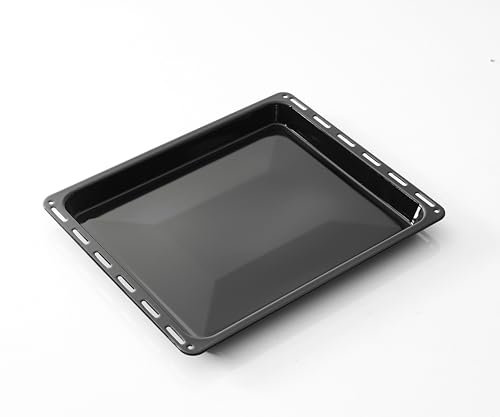 Chabrias Ltd Premium Vitreous Enamel Baking Tray – Large 45.65 x 37.5 x 3.5 cm Non-Stick Roasting Pan –Please Check Oven Dimensions- Rectangular Vitreous Enamel Grill Pan-