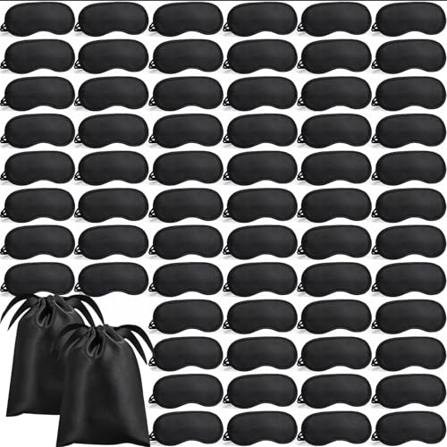 Kinmsito 100 Stück Schlafmaske, Augenmaske Schlafmasken, Schwarz