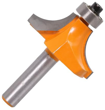 1 Stück runder Kantenfräser – 2,5 cm Radius 8 Schaft 8 mm Schaft Holzfräser gerader Schaftfräser Trimmer Reinigung bündiger Abschluss