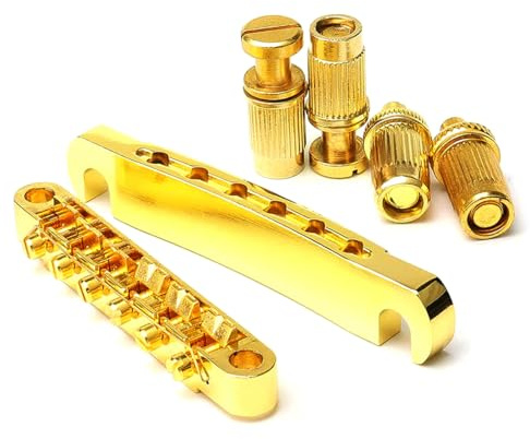 RuiJOTWAT Tune-O-Matic Bridge Saitenhalter Sattelbrücke für LP SG E-Gitarre Gold