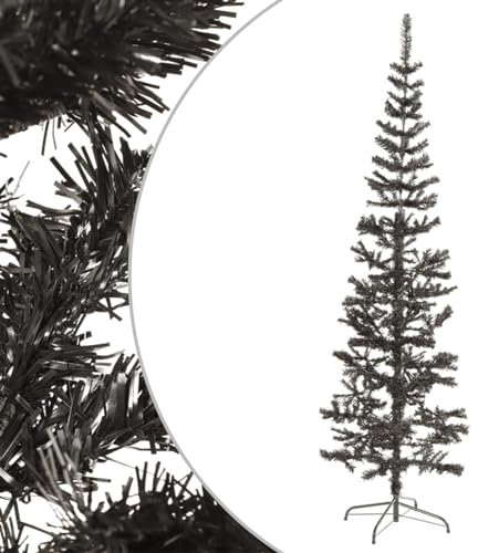 Somanki Schlanker Weihnachtsbaum, Tannenbaum Künstlich, Christbaum, Christmas Tree, Tannenbäume, Weinachts Baum, Schwarz 240 cm