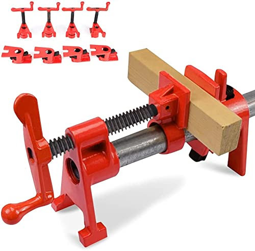 Pipe Clamp Woodworking Set - Secure Cabinets And Boxes With Quick Release Heavy Duty Iron Clamps For 26.5mm Threaded Pipe- 4 PCS