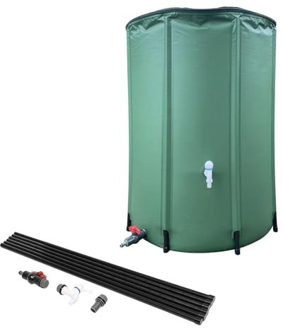 Gwtdtoad Barile per Raccolta Pioggia, collettore d'Acqua per barile Pioggia - Raccoglitore d'Acqua Pieghevole con Rubinetto - Contenitore da Giardino di Grande capacità con Raccolta Pioggia per