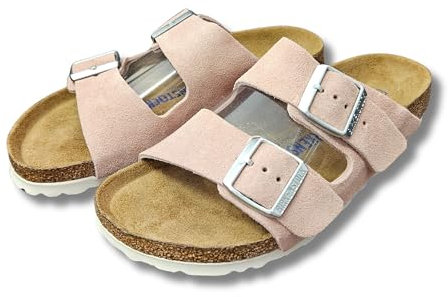 Birkenstock Sandali Arizona rosa ciabatte in pelle scamosciata taglia 35 stretta