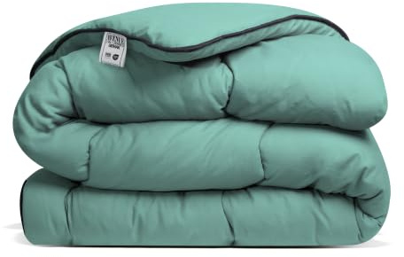 Avenue – Waschbare Bettdecke ohne Bezug – Einzelbettdecke 140 x 200 cm – Antiallergisch – Wolkenweich – Grün – Ganzjahresdecke – Waschbar bei 60 °C