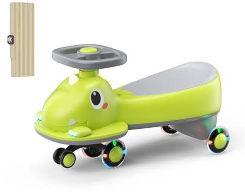 CUPCHID Rutschauto für Kinder, 360° Lenkrad Baby Elektroauto mit Musik & Blinkrädern, Kleinkind Schiebeauto mit Sicherheitssitz, Geschenk für 1-3 Jahre