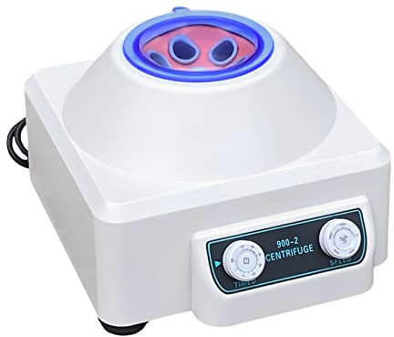 HOARLICN Centrifugeuse Machine, 4000 tr/min Centrifugeuse de laboratoire 30 W Conception d'alarme avec bouton de temps réglable Coussinets antidérapants Couverture transparente pour hôpitaux, chimie