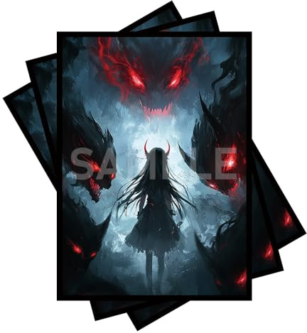 TCG/MTG-Kartenhüllen, matte Rückseite, rutschfest und einfach zu mischen, anwendbar für OCG CCG DTCG PTCG, 6,6 x 9,1 cm Karten in Standardgröße (Demonic Holy Maiden), 100 Stück