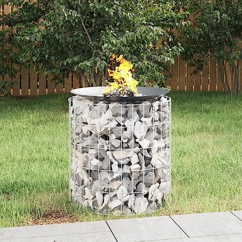 Kamin-Gabion Feuerstelle 50 cm Eisen verzinkt