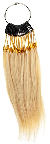 CALLARON Nuancier de Cheveux Humains Acier Inoxydable Beige Kit 1 Set pour Test de Coloration et Décoloration pour Enseignement en École de Coiffure et Barbier