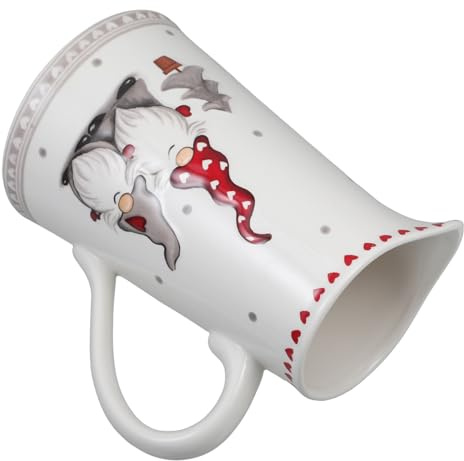 LOLIPPYY Jarra de Cerámica Grande Capacidad con Asa Portátil Antideslizante para Agua Fría y Leche Diseño Ergonómico para Vertido Seguro para Bebidas y Regalos Elaborados
