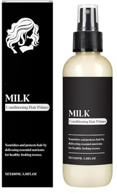 Nutre la imprimación del cabello acondicionador de la leche, desenredado e hidrato el cabello, el control del frizz con proteínas de la leche para todos los tipos de pelos (1PC)