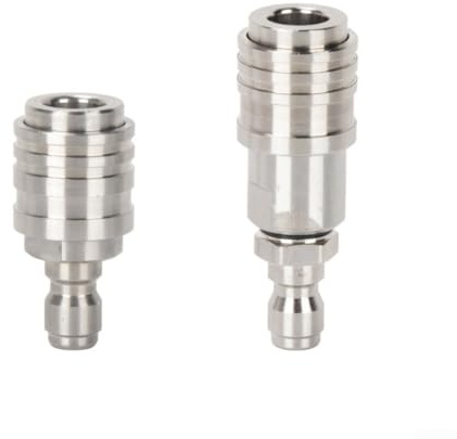 Raccordi per idropulitrice a innesto rapido in acciaio inossidabile da 1/4 progettati per apparecchiature di pulizia ad alta pressione con compatibilità NPT e sicurezza con blocco a sfera