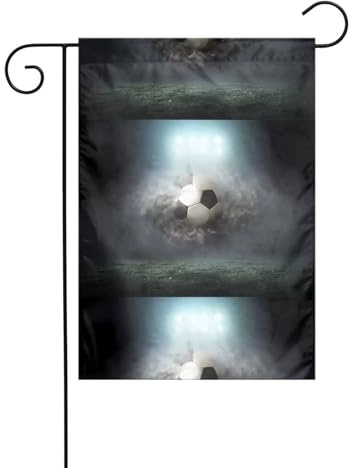 Bandiera da giardino 30,5 x 45,7 cm WHJDPP Sport Soccer Immagine decorazione da giardino spessa resistente alle pieghe per giardino esterno prato terrazza