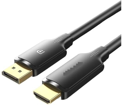 Compatible Avec Vention, Câble DisplayPort Vers HDMI – Convertisseur 4K 60 Hz/4K 30 Hz, Compatible PC/ordinateur Portable/moniteur/projecteur/TV HD(DP to HDMI 4K60Hz,5m)