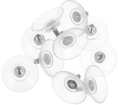SUPVOX Lot de 10 Ventouses Transparentes en PVC Vis, Petites Ventouses Robustes pour Table en Verre, Fixation Stable pour Meubles en Verre, Accessoires Polyvalents pour Maison Cuisine