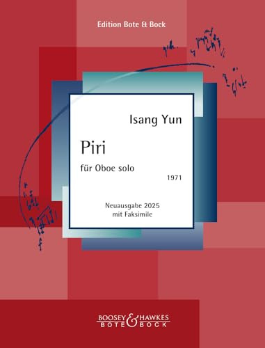 Piri: für Oboe solo. Oboe.
