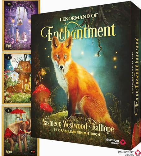Lenormand of Enchantment - Zauberhafte Orakelkarten im Fantasy-Style: 36 Lenormand-Karten mit Goldschnitt und 208-seitiges Buch