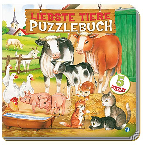 Puzzlebuch Liebste Tiere: Beschäftigungsbuch Entdeckerbuch Puzzlebuch