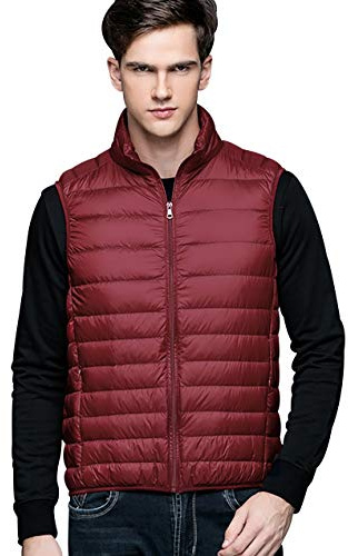 Chaleco Plumas Ligero Hombre Invierno - Acolchado Ultraligero Caballero Gilet Sin Mangas - Chalecos Plumon Abrigo Talla Grande