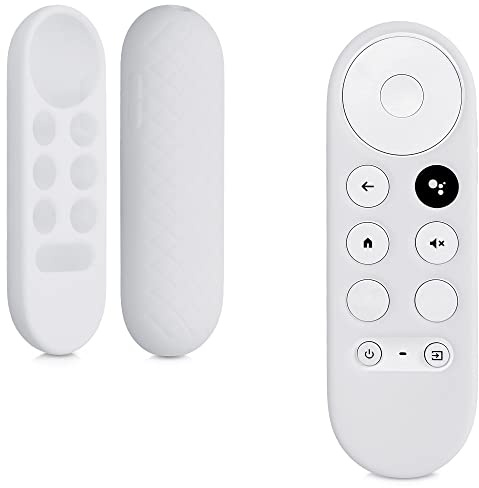 kwmobile Étui Compatible avec Google Chromecast 2020 4K / Chromecast 2022 HD Coque - Coque télécommande TV en Silicone - Blanc