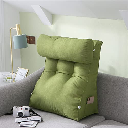 HEATHE Keilkissen,Dreieck Lesekissen,Rückenstützkissen mit Nackenkissen,Große Sofakissen,Abnehmbarem Bezug,Für Bett,Büro,Lesen oder Fernsehen