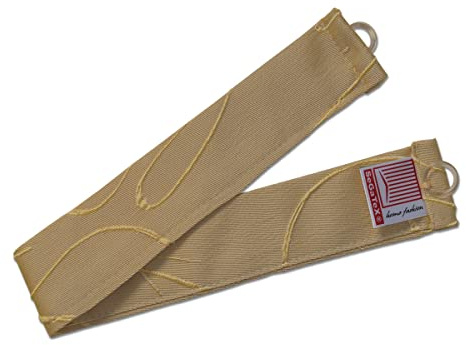 SeGaTeX home fashion Raffhalter Raffband für Wohnmobil Caravan-Vorhang Joran beige mit Effekt-Stickerei 1 Stück