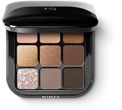 KIKO Milano Glamour Multi Finish Eyeshadow Palette 01 | Palette Con 9 Ombretti Dai Diversi Finish
