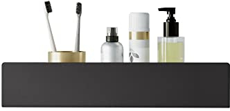 DABSTORY Duschablage Badregal Bohren Duschkorb Organizer für Dusche und Badezimmer Halterung Duschregal Edelstahl Klein Bad Duschhalterung Wandhängend Regal Matte Finish Schwarz 60cm