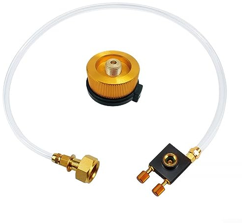 Adattatore di ricarica per fornello da campeggio all'aperto, adattatore per bombola di conversione gas GPL con tubo flessibile