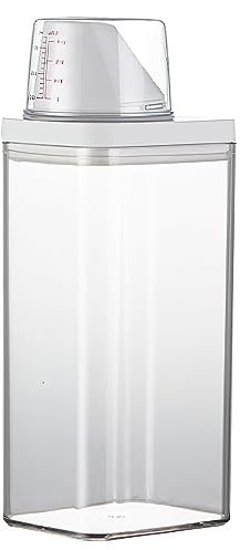 Washing Powder Storage, Laundry Detergent Dispenser, Washing Powder Dispenser with Measuring Cup, Washing Up Powder Container, Laundry Room Accessories, Multipurpose Cereal Jar (1500ml)