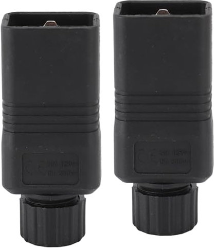 2 Stück IEC320 C20 Steckdosen-Adapter, Verstärkter Flammhemmender Netzstecker-Konverter, Netzstecker-Adapter für USV-PDU-Serverraum-Server, Steckdosen-Splitter