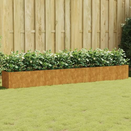 AUUIJKJF Home Outdoor OthersGarden Hochbeet, 360 x 40 x 40 cm, Cortenstahl