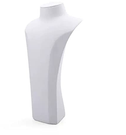 Schmuckständer, Schmuckständer, Halskette, Kette, Schmuckbüste, Halter, Halsketten-Schaufensterpuppe, Samt, Halskettenbüste, Anhänger, Schmuckständer (Farbe: Weiß, Größe