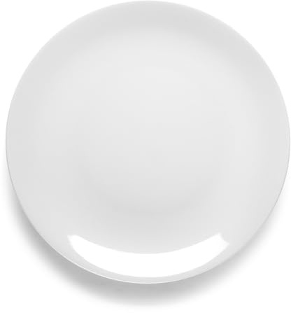 MEDARD DE NOBLAT - Assiette plate - D27 cm - Hermine - Porcelaine - Lot de 6 - Blanc