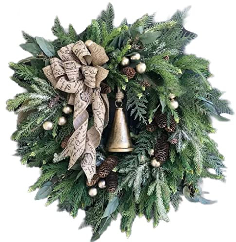 Weihnachtstürkranz Künstliche Kieferngirlande Dekoration Party Ornamente 40 cm, großer Kiefernkranz