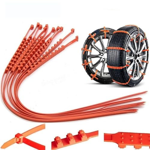 Generico Fascette per Pneumatici per la Neve, Fascetta in Nylon, Fascetta per Pneumatici da Neve dell'auto, Catene antineve riutilizzabili dell'auto (30 PCS)