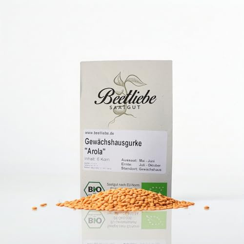 Gurkesamen Arola BIO-Samen samenfest lange glatte Sorte, robust und wiederstandsfähig Saatgut von Beetliebe
