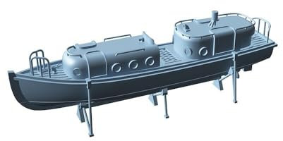 MRY-SFW 1/200 Model Upgrade USS Arizona 40ft Motorboat Navy Model Kit